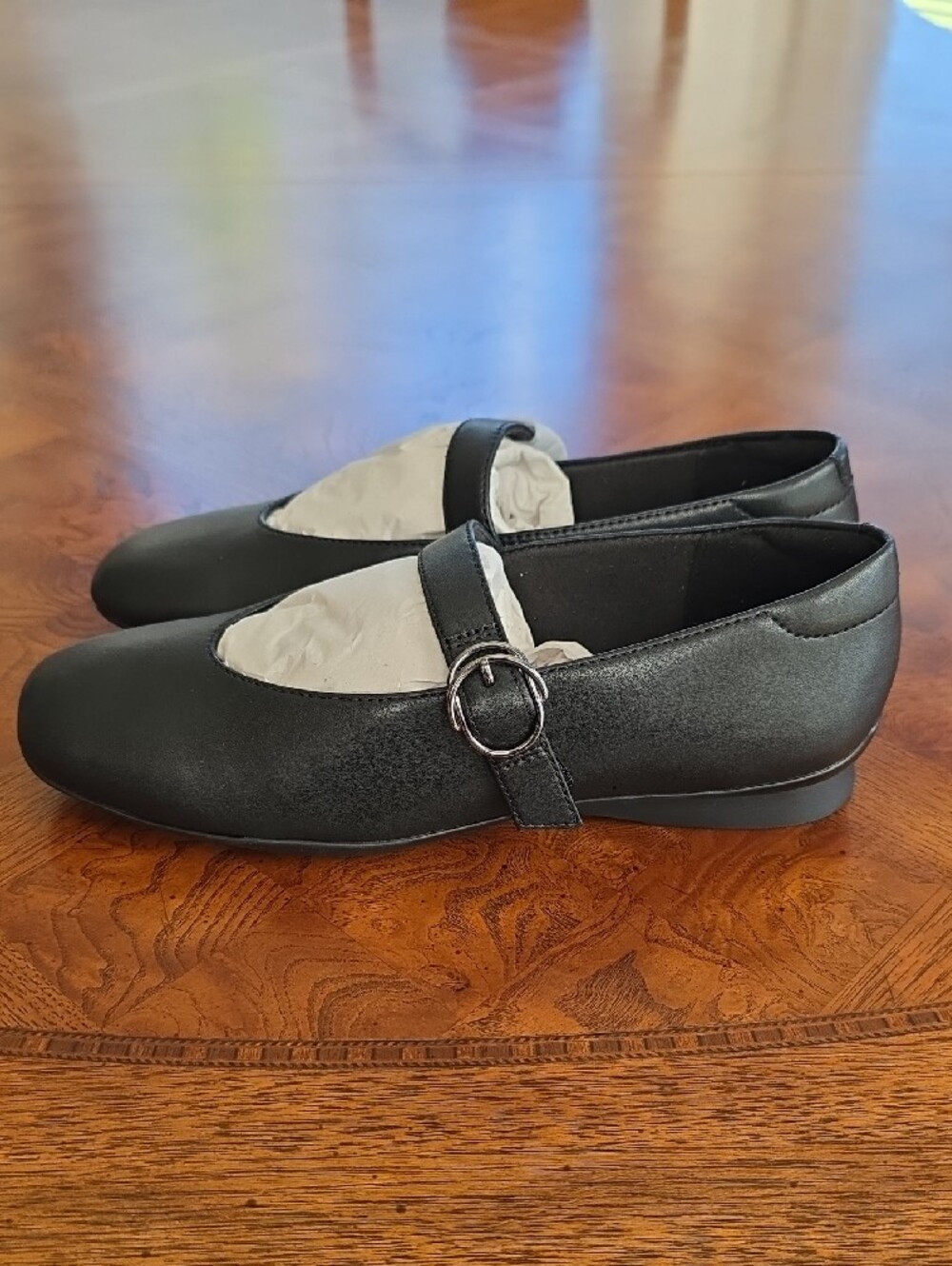 Clarks Collection Jazmynn Iris Black Mary Jane Loafers with Silver Buckle - NEW - Picture 6 of 10